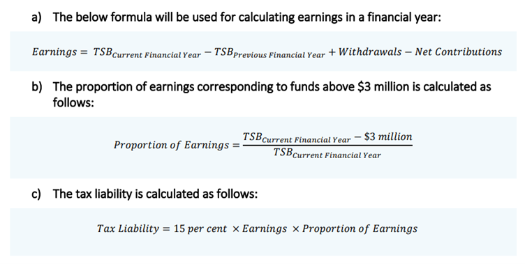 How will tax be calculated after the new super changes